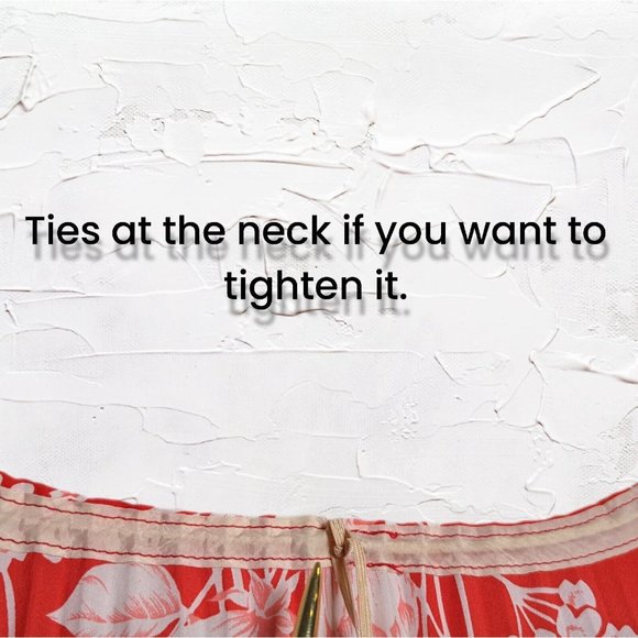 Stunning Vintage Pleated Hawaiian Accordion Caftan Dress Bright Red Floral OSFM - Picture 7 of 12